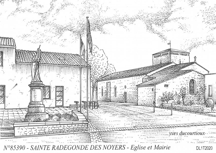 N 85390 - STE RADEGONDE DES NOYERS - église et mairie